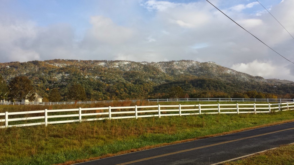 November Snow on Glassy Mountain